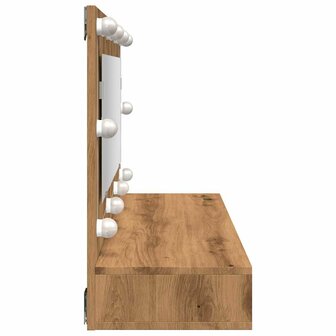 Spiegelkast met LED Artisan Eiken 90x31,5x62 cm 6