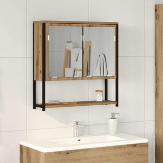 Spiegelkast Artisan Eiken 60 x 16 x 60 cm Bewerkt hout 1