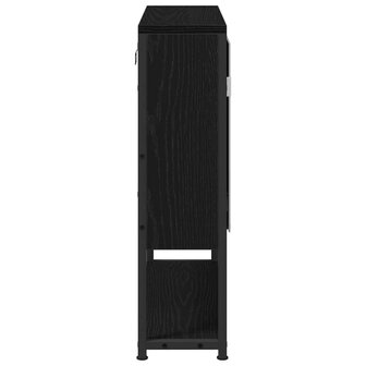 Spiegelkast met plank Zwart Eiken 60 x 16 x 60 cm Bewerkt hout 7