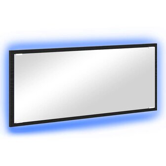 Spiegel met spiegel Zwart Eiken 90 x 8,5 x 37 cm Bewerkt hout 2