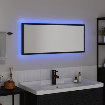 Spiegel met spiegel Zwart Eiken 90 x 8,5 x 37 cm Bewerkt hout 4