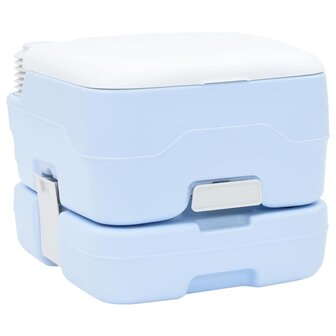 Camping Toilet Set 2 pcs Blauw en Wit 5