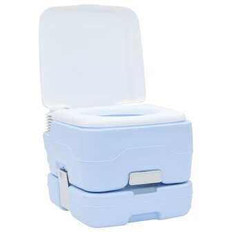Camping Toilet Set 2 pcs Blauw en Wit 7