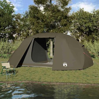 Vistent met dak Bruin 514 x 465 x 187 cm Polyester en Glasvezel 1