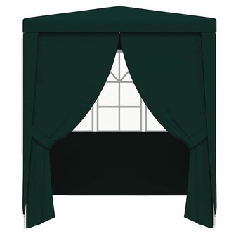 Partytent met zijwanden professioneel 90 g/m&sup2; 2,5x2,5 m groen 4