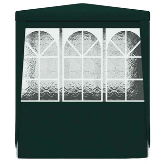 Partytent met zijwanden professioneel 90 g/m&sup2; 2,5x2,5 m groen 5