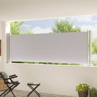 Tuinscherm uittrekbaar 117x600 cm grijs 3