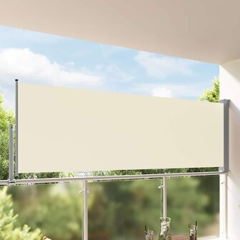 Tuinscherm uittrekbaar 120x300 cm cr&egrave;mekleurig 1