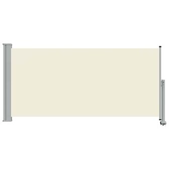 Tuinscherm uittrekbaar 120x300 cm cr&egrave;mekleurig 4