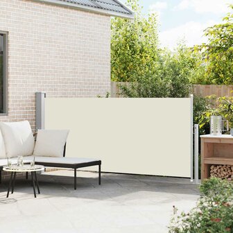 Windscherm uittrekbaar 140x300 cm cr&egrave;mekleurig 3