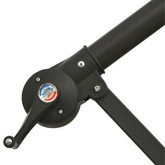 Zweefparasol met LED-verlichting stalen paal 300 cm taupe 9