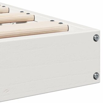 Bedframe Wit 213.5 x 104 x 9 cm Massief grenenhout 7