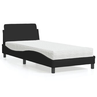 Bed met matras "Dover" stof zwart 80x200 cm 1