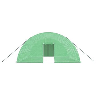 Tuinkas met stalen frame 36 m&sup2; 6x6x2,85 m groen 4