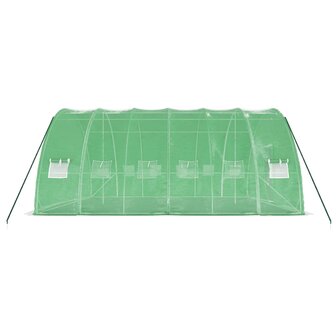 Tuinkas met stalen frame 36 m&sup2; 6x6x2,85 m groen 5