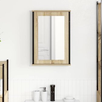 Spiegelkast met plank Sonoma Eiken 42 x 12 x 60 cm Bewerkt hout 1