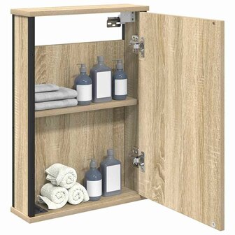 Spiegelkast met plank Sonoma Eiken 42 x 12 x 60 cm Bewerkt hout 3