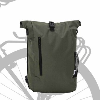 Fietstas Olijfgroen 31 x 13 x 58 cm Polyester 2