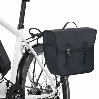 Fietstas voor bagagedrager enkel waterdicht 21 L zwart 9