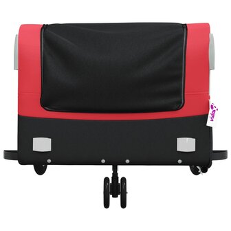 Fietstrailer 45 kg ijzer zwart en rood 6