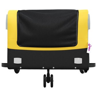 Fietstrailer 45 kg ijzer zwart en geel 6