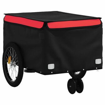 Fietstrailer 30 kg ijzer zwart en rood 4