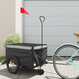 Fietstrailer 30 kg ijzer zwart en grijs 1