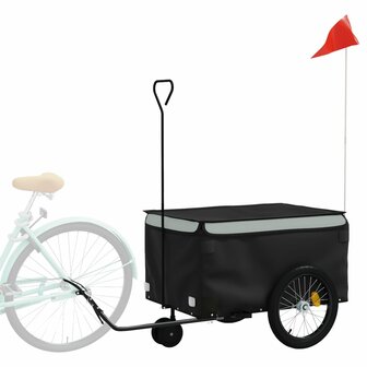 Fietstrailer 30 kg ijzer zwart en grijs 3