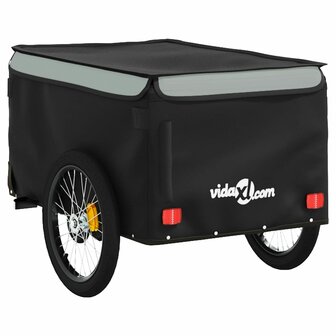 Fietstrailer 30 kg ijzer zwart en grijs 8