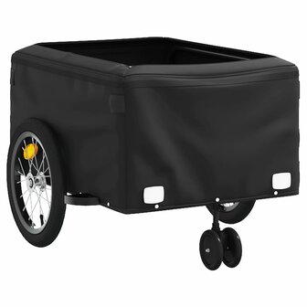 Fietstrailer 45 kg ijzer zwart en oranje 5
