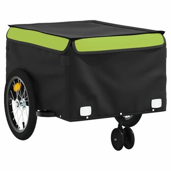 Fietstrailer 45 kg ijzer zwart en groen 4