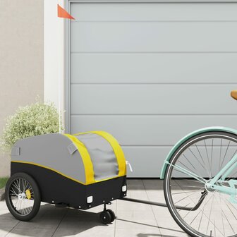 Fietstrailer 30 kg ijzer zwart en geel 1