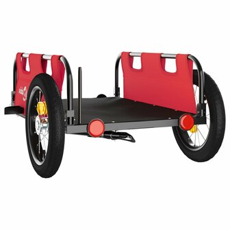 Fietstrailer oxford stof en ijzer rood 7