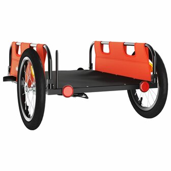 Fietstrailer oxford stof en ijzer oranje 7