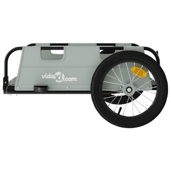Fietstrailer oxford stof en ijzer grijs 6