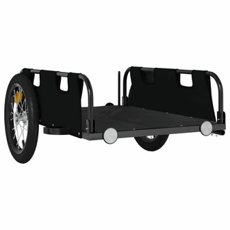 Fietstrailer oxford stof en ijzer zwart 4