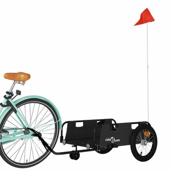 Fietstrailer oxford stof en ijzer zwart 3