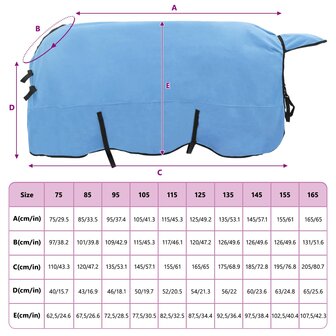 Paardendeken Volledige Aqua Polyester 9