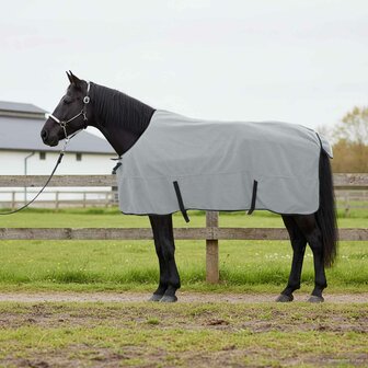 Paardendeken Volledig Lichtgrijs en Roze Polyester 1