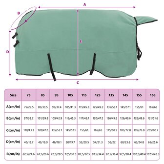 Paardendeken Speciale Groen Polyester 9