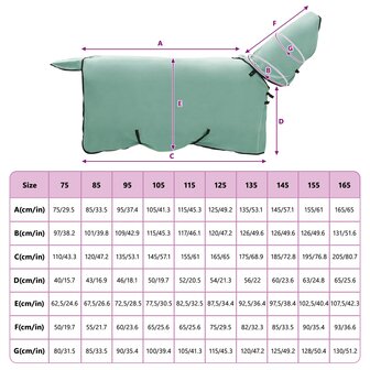 Paardendeken Speciale Groen Polyester 9