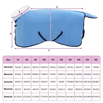 Paardendeken Volledige Aqua 75 cm Polar fleece 9