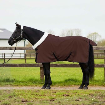 Paardendeken Volledig Donkerbruin 85 cm Polar fleece 1