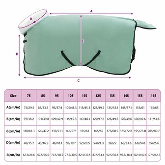 Paardendeken Volledig Donkergroen 105 cm Polar fleece 9