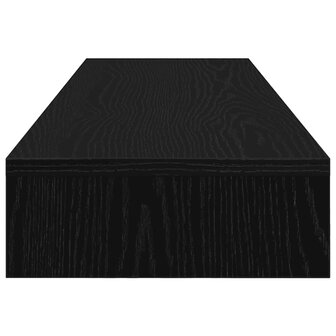 Monitorstandaard Zwart Eiken 100x27x10 cm Bewerkt Hout 6