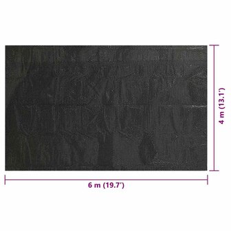 Zwembadhoes rechthoekig 600x400 cm PE zwart 6