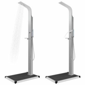 Buitendouche met bak HKC roestvrij staal 3