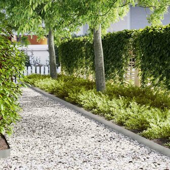 Tuinrand 10 pcs Zilver 100 x 0.05 x 20 cm Gegalvaniseerd staal 1