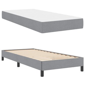 Boxspringbed met matras Lichtgrijs 80 x 200 cm Stof 5