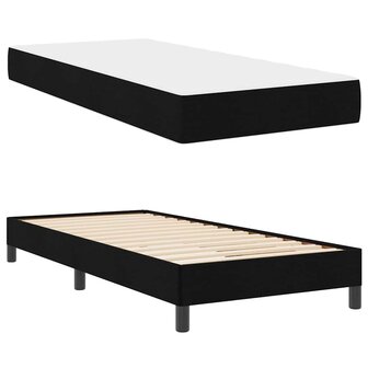 Boxspringbed met matras Zwart 80 x 200 cm Stof 6